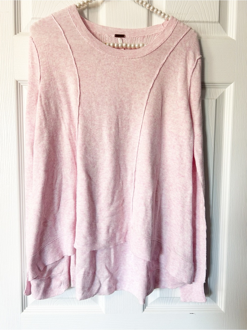 Free People Blush Lightweight Hi-low knit cotton sweater - Sz Medium